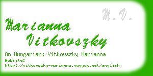 marianna vitkovszky business card